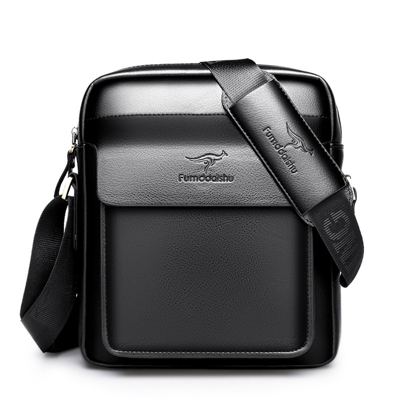 Factory wholesale kangaroo PU men's single-shoulder bags, men's crossbody bags, briefcases, business casual men's backpacks, horizontal styles Application Scenario