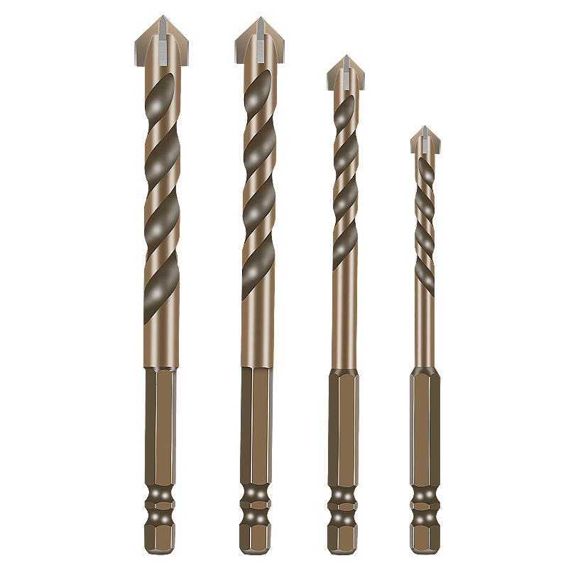 Hexagonal handle cross impact ceramic brick wall, King drill bit for concrete drilling, 6m electric wrench, electric drill hole opener Item Picture