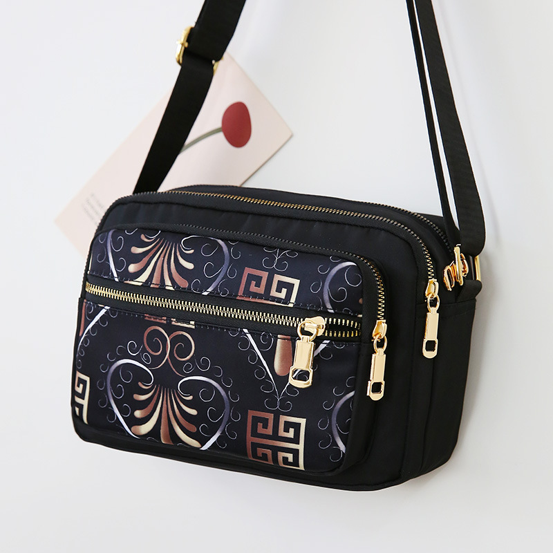 Single-shoulder crossbody bag, nylon fabric, middle-aged and elderly mommy bag, backpack, canvas bag, women's bag, large capacity for setting up a stall and making dumplings undefined