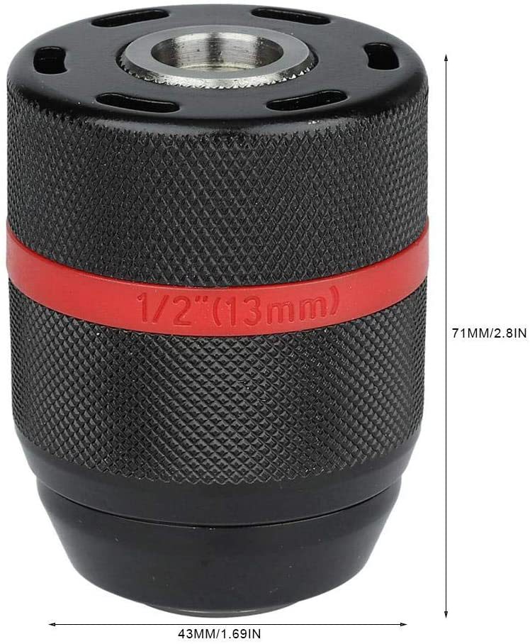 【 All-metal version 】 13mm hand-tightened self-locking chuck, impact electric hammer wrench, convertible round hexagonal handle details Picture