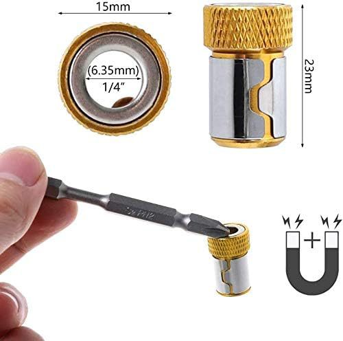 Universal 1/4 batch head magnetic ring, nozzle, magnetic ring, color metal screwdriver head, positioning and magnetizing device, magnetic ring steel sleeve Item Picture