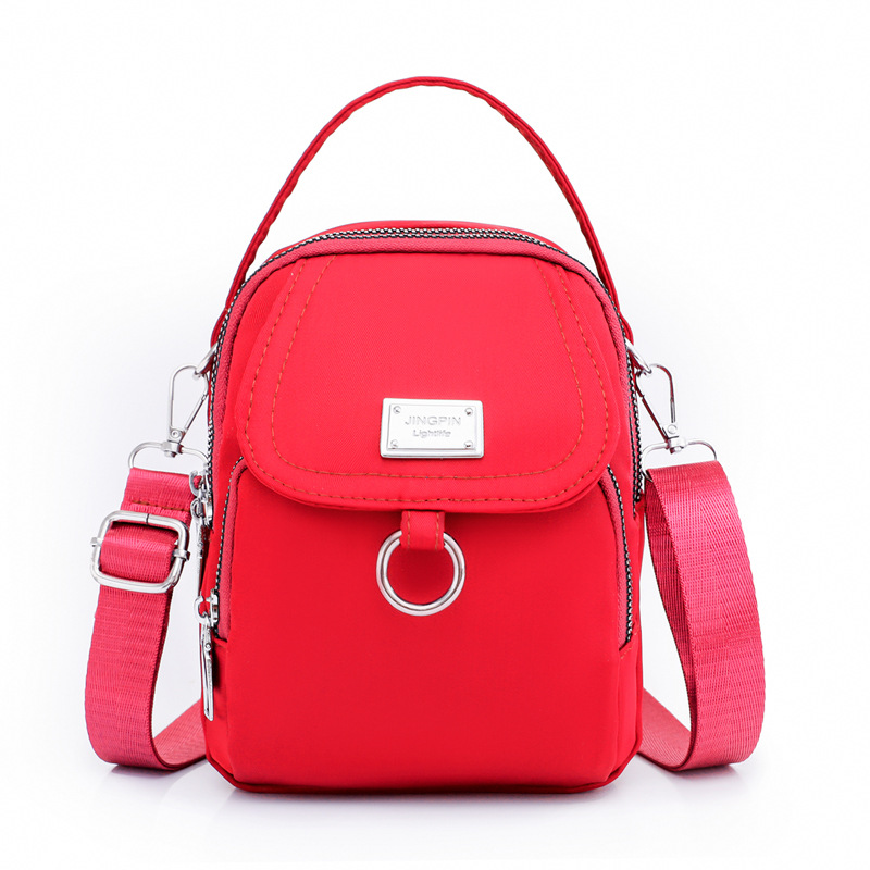 New casual and trendy candy-colored single-shoulder crossbody bag, Korean-style simple handbag, nylon versatile mobile phone small bag for women undefined