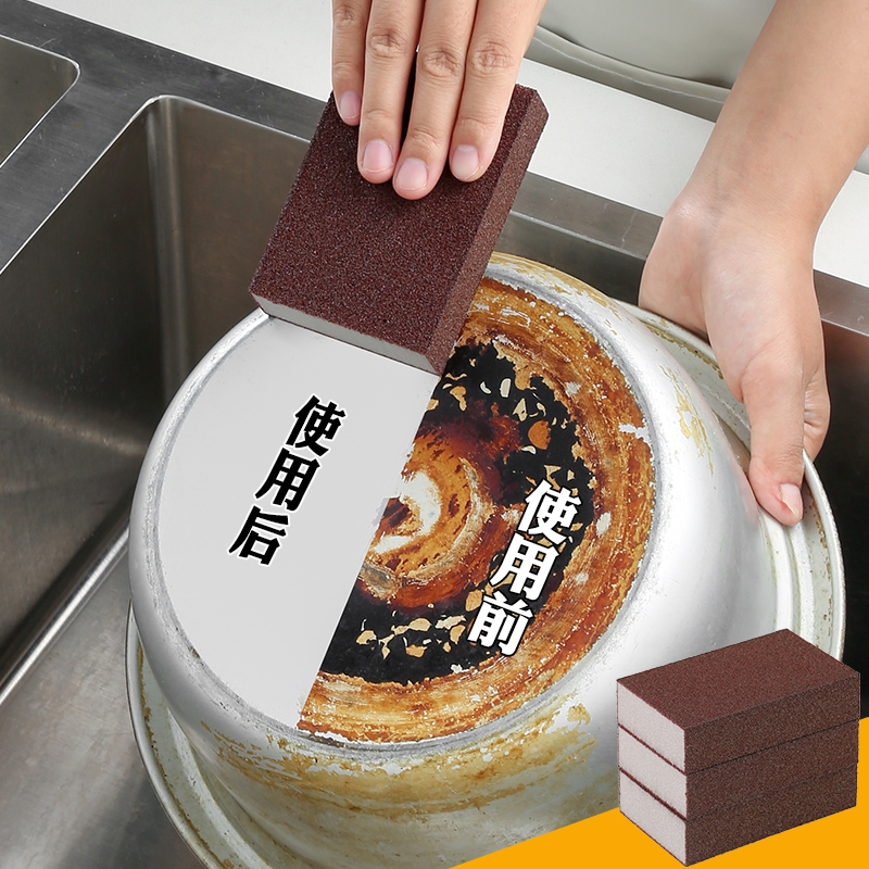 The diamond sand magic sponge is a great tool for cleaning black stains on the bottom of POTS and removing dirt. It is a kitchen rust removal wonder grinding head and grinding disc Specification image