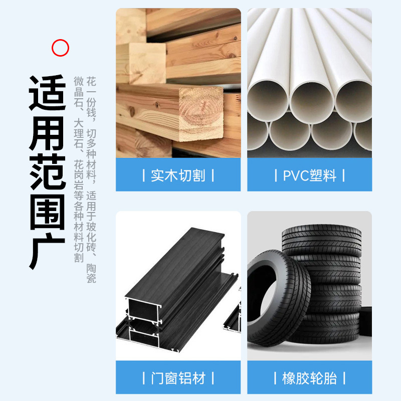New type of woodworking saw blade: 4-inch PVC plastic aluminum material solid wood electric saw, Angle grinder, cutting machine special alloy cutting blade Specification image