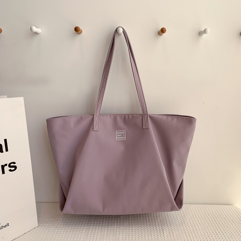 Korean style ins simple large-capacity Oxford cloth bag, class commuting bag, tote bag, canvas hand bag, shoulder bag, women's bag undefined