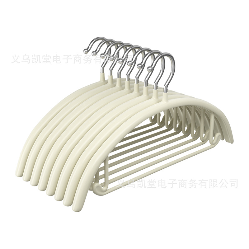 义乌凯堂彩虹衣架浸塑半圆防滑无痕成人衣架家用护衣晾衣挂衣撑子 Item Picture