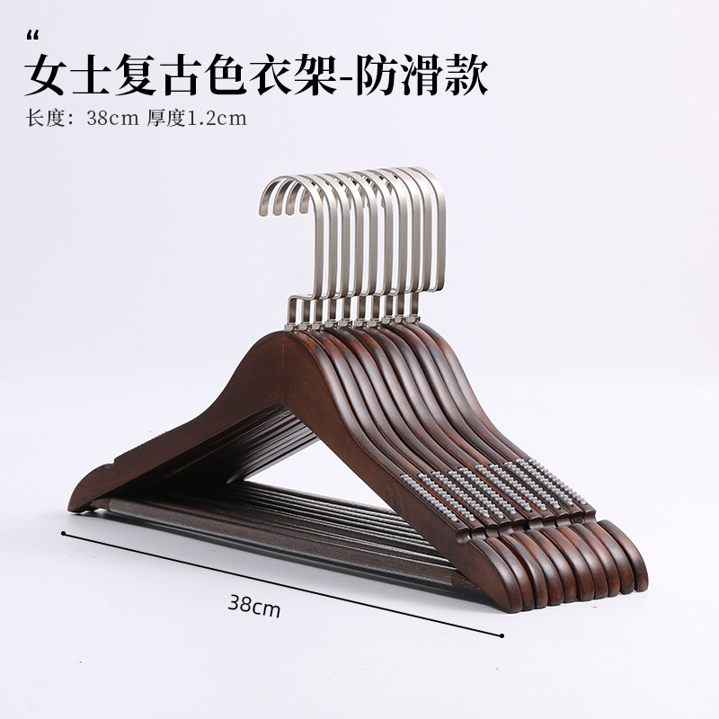 Rotating solid wood clothes hanger, home clothes hanging rack, anti-slip and traceless storage, special clothes drying rack for clothing stores and hotels undefined
