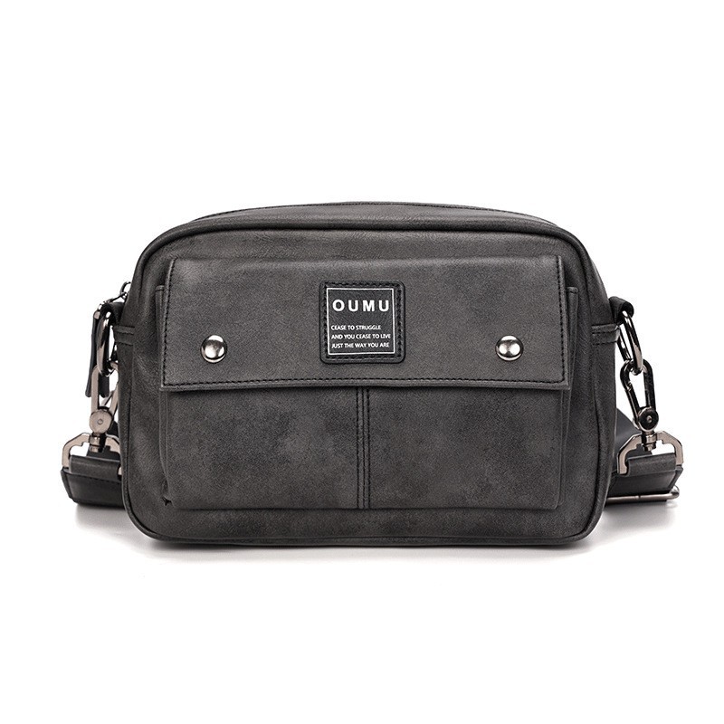 2024 New men's single-shoulder bag, a trendy leather sporty casual crossbody bag, a batch of Korean-style small crossbody bags for young people undefined