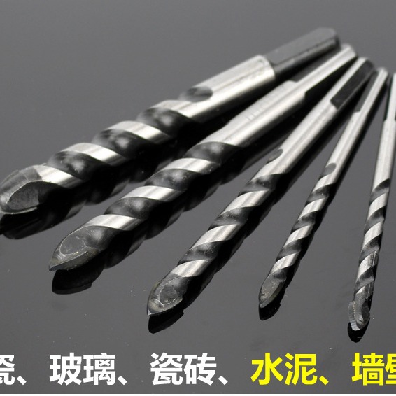 Ceramic tile alloy triangular drill bit 6mm, special rotary head for drilling holes in glass concrete cement walls, multi-functional hole opener Application Scenario