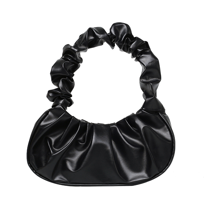 "Bag Girl 2022 New Korean-style single-shoulder dumpling bag, French bag, fashionable cloud bag, pleated hand-held armpit bag. undefined