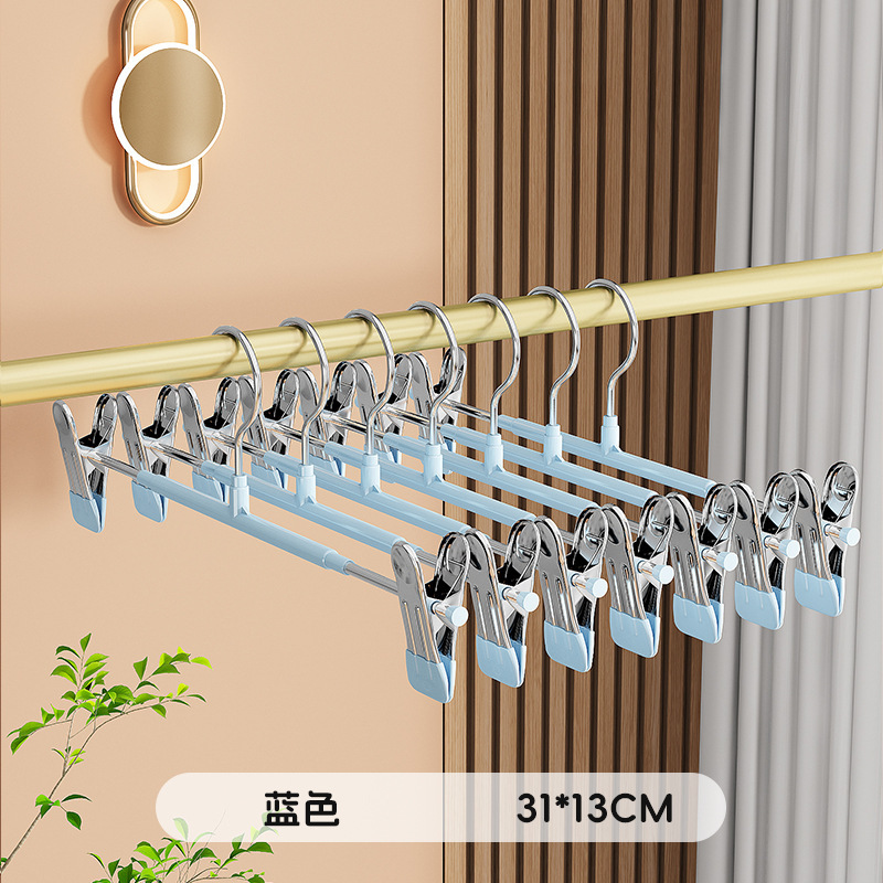 The plastic-coated trouser rack is a seamless and anti-slip household storage wonder. It's a pants drying rack, jk skirt clip, and thickened stainless steel trouser clip undefined