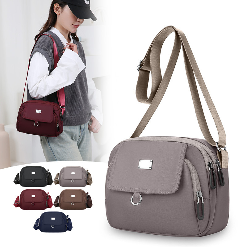 2025 New style bags: Middle-aged and elderly mothers' bags, Oxford cloth canvas bags, large-capacity single-shoulder bags, crossbody bags, women's bags full image