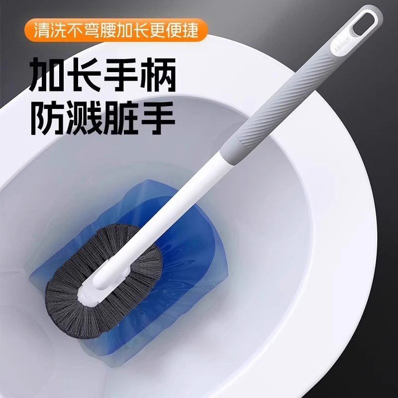 马桶刷家用无死角刷厕所刷子软毛长柄卫生间洁厕刷壁挂坐便清洁刷细节图