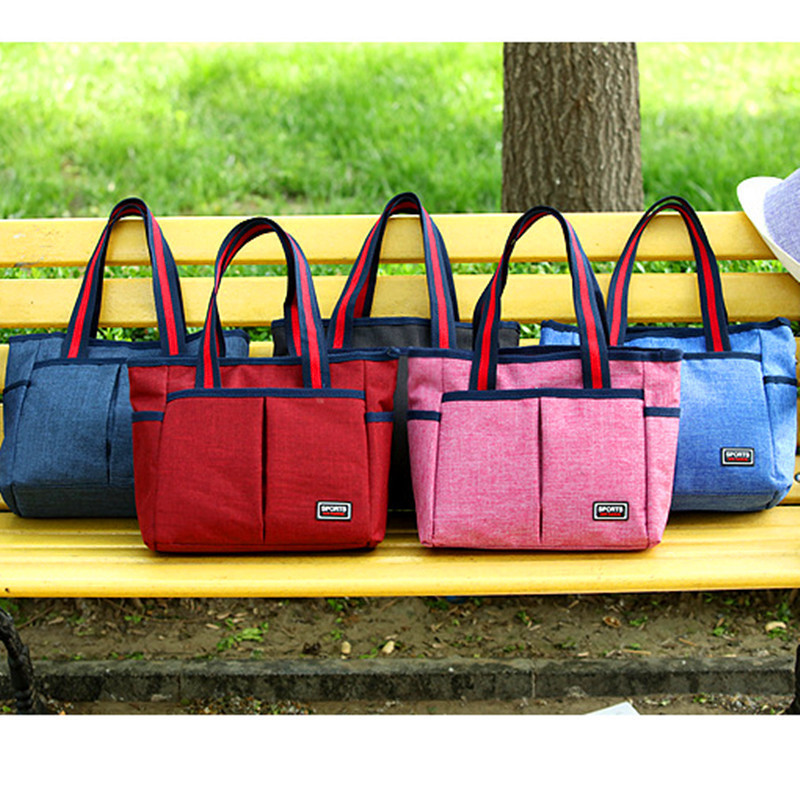 Wholesale canvas handbags, women's large-capacity multi-layer hand-held bags, casual travel bags, mommy bags and women's bags Specification image