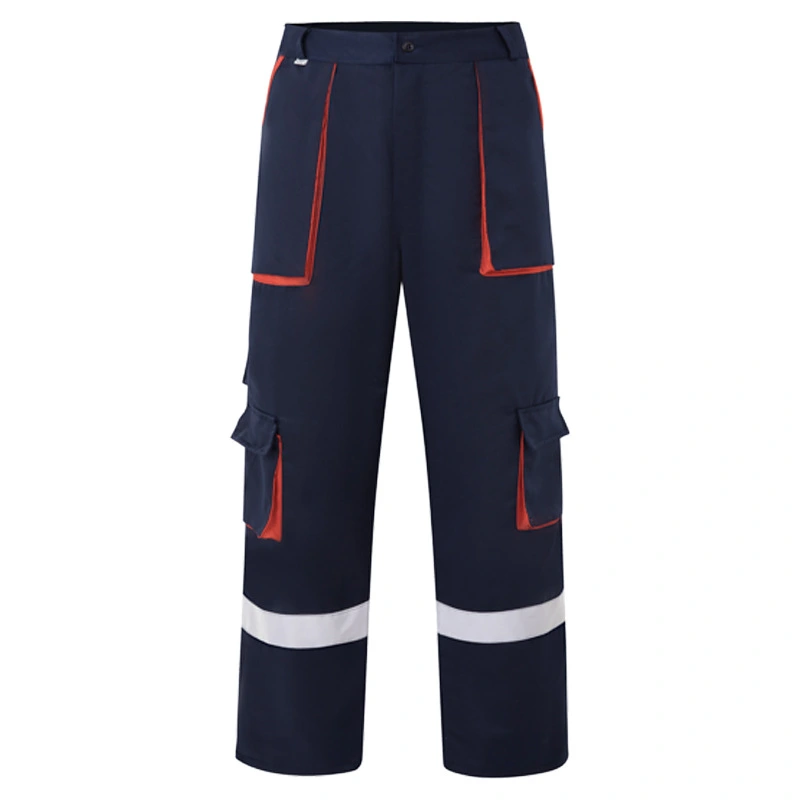 Export European code polyester-polyester twill long-sleeved reflective strip two-piece work clothes, auto repair work clothes, workshop factory uniforms, labor protection clothing, spring and autumn long-sleeved work clothes, men's dirt-resistant and wear-resistant labor protection clothing wholesale, auto repair clothing, workshop factory uniforms, construction site uniforms detail image 4