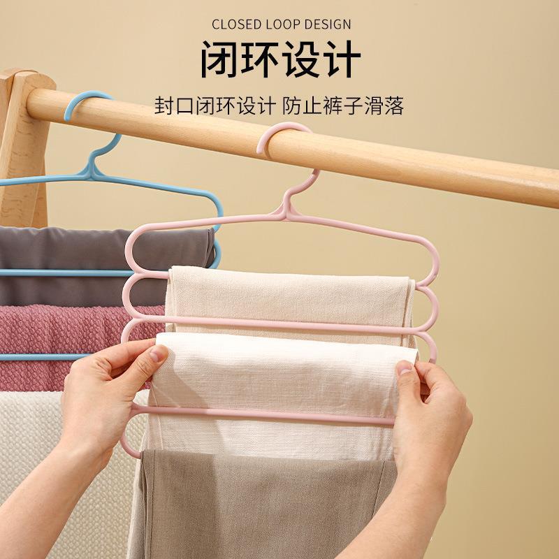 家用多功能收纳衣服架晾裤子衣架衣柜省空间多层裤架防滑衣架 details Picture