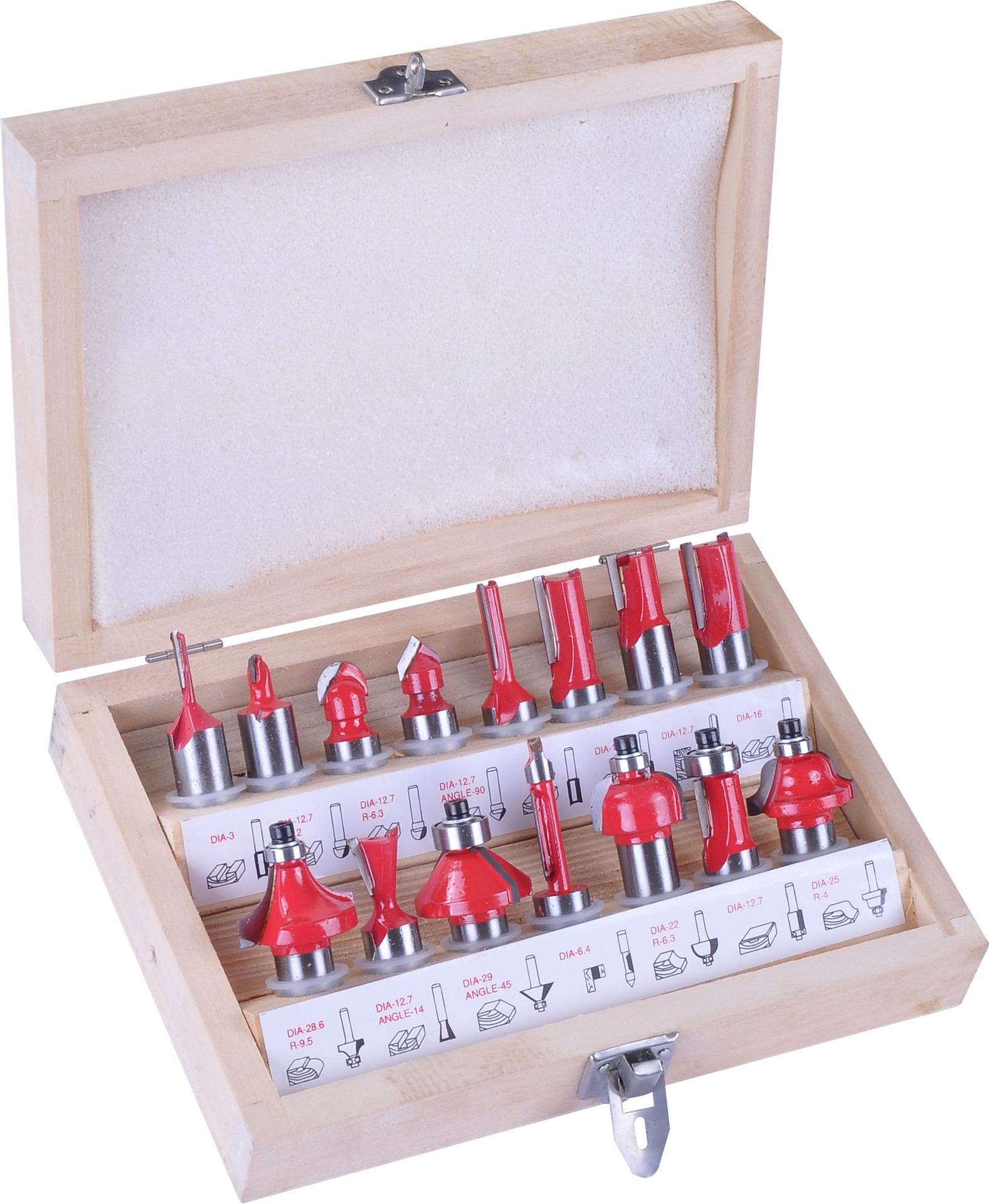 15-piece set of woodworking milling cutter 15PC trimming cutter, specifically designed for woodworking engraving machines, bakelite milling machines and trimming machines undefined