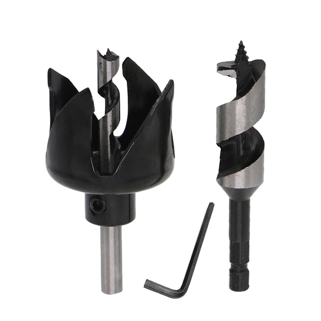 Spherical door lock hole opener, hole reamer, woodworking drill bit, self-drilling, door handle hole opener 22mm, 54mm full image