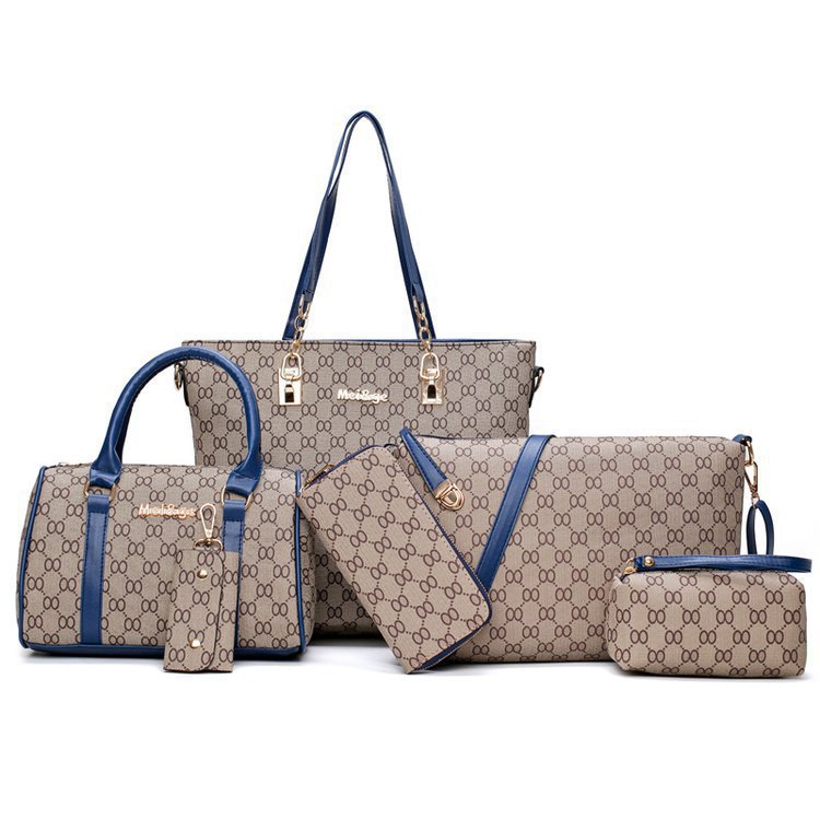 The 2023 Spring/Summer new women's bag, a six-piece set with European and American fashion and trendy prints, is versatile and can be worn by hand, shoulder or crossbody Item Picture