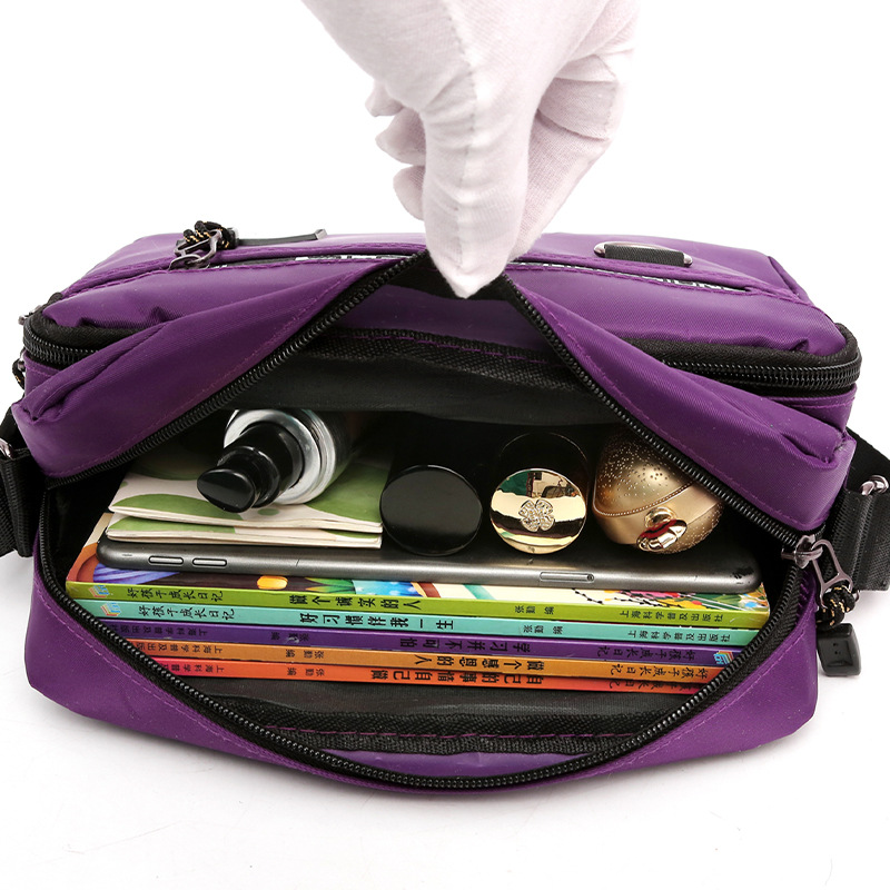 New nylon mom bag, Oxford cloth women's bag, canvas bag, large-capacity single-shoulder crossbody bag for middle-aged and elderly people, street stall bag Application Scenario