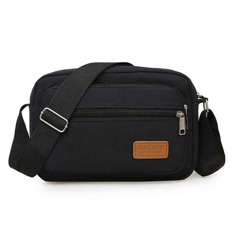 New canvas men's bag, single-shoulder crossbody bag, men's casual bag, large-capacity commuting backpack manufacturer wholesale undefined