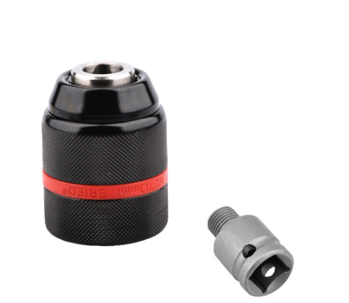 【 All-metal version 】 13mm hand-tightened self-locking chuck, impact electric hammer wrench, convertible round hexagonal handle undefined
