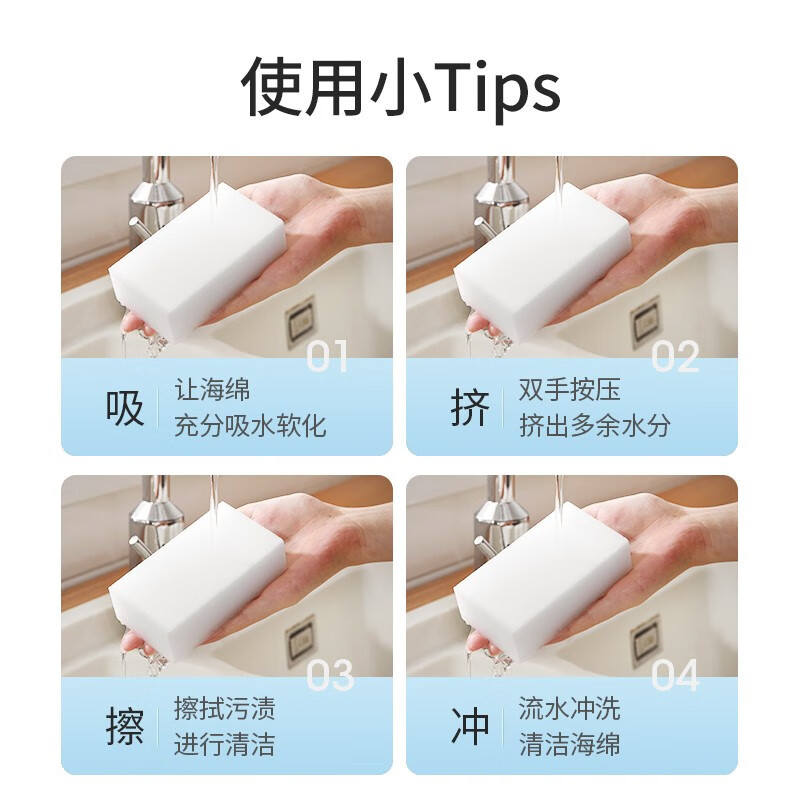 Nano sponge cleaner for kitchen stain removal and dishwashing, wood pulp cotton magic cleaning sponge block, car washing, durable and absorbent sponge cleaner Application Scenario
