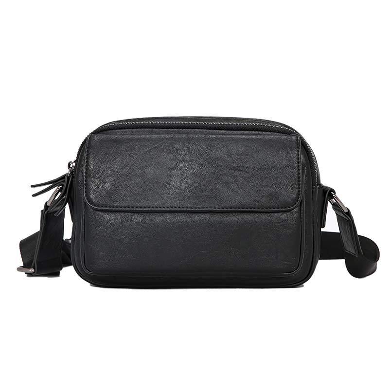 2024 New men's single-shoulder bag, a trendy leather sporty casual crossbody bag, a batch of Korean-style small crossbody bags for young people undefined