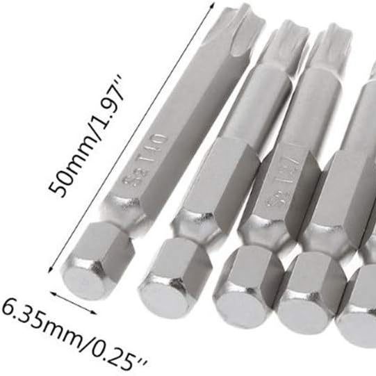 7-piece nickel-plated five-star screwdriver with hole, 50mm long S2 material star-shaped screwdriver head cross-border set screwdriver details Picture