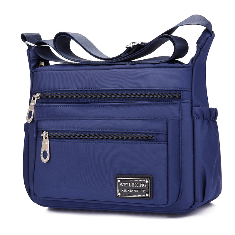 New multi-layered fashionable single-shoulder bag, crossbody bag, lightweight fabric bag, Oxford fabric women's bag, canvas large-capacity mom bag undefined