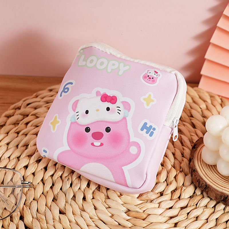 Van Gogh oil painting portable coin purse, headphones, data cable, storage small bag, lipstick bag, large capacity portable menstrual care bag for women undefined