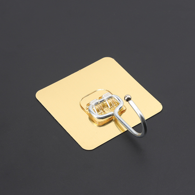 Sticky hook, no need for drilling, strong acrylic self-adhesive, kitchen door, bathroom wall, transparent and seamless, large hook undefined