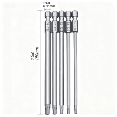 S2 set 1/4 plum blossom screwdriver with holes, magnetic hand drill, electric screwdriver, pneumatic screwdriver undefined