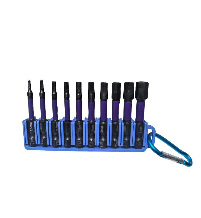 Black hexagon socket screwdriver set, 10PC imperial and 10PC metric blackened 1/4 hexagon handle magnetic screw screwdriver undefined