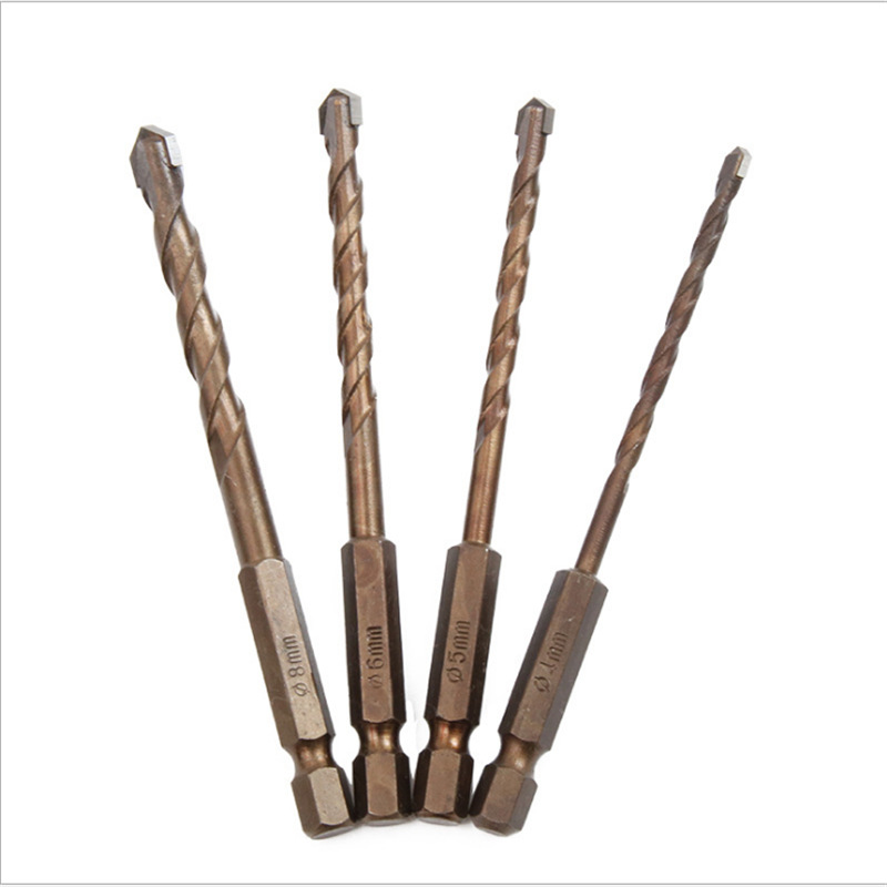 Multi-functional extended hexagonal king drill, ceramic wall drill, marble triangular drill, glass drill bit Application Scenario