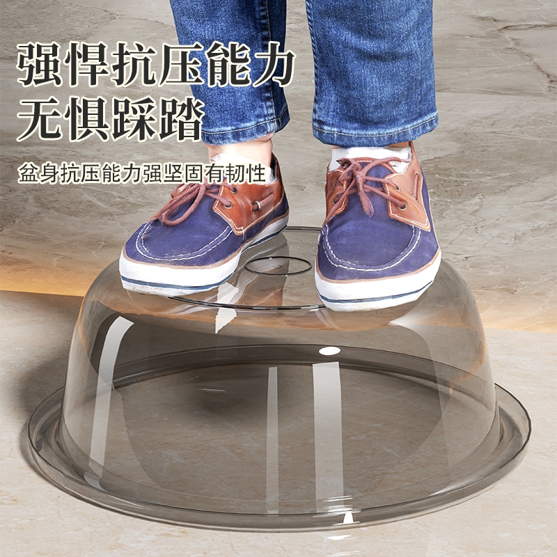 新款加大加厚透明洗脸盆塑料盆学生宿舍卫生间婴儿洗菜洗脚家用盆