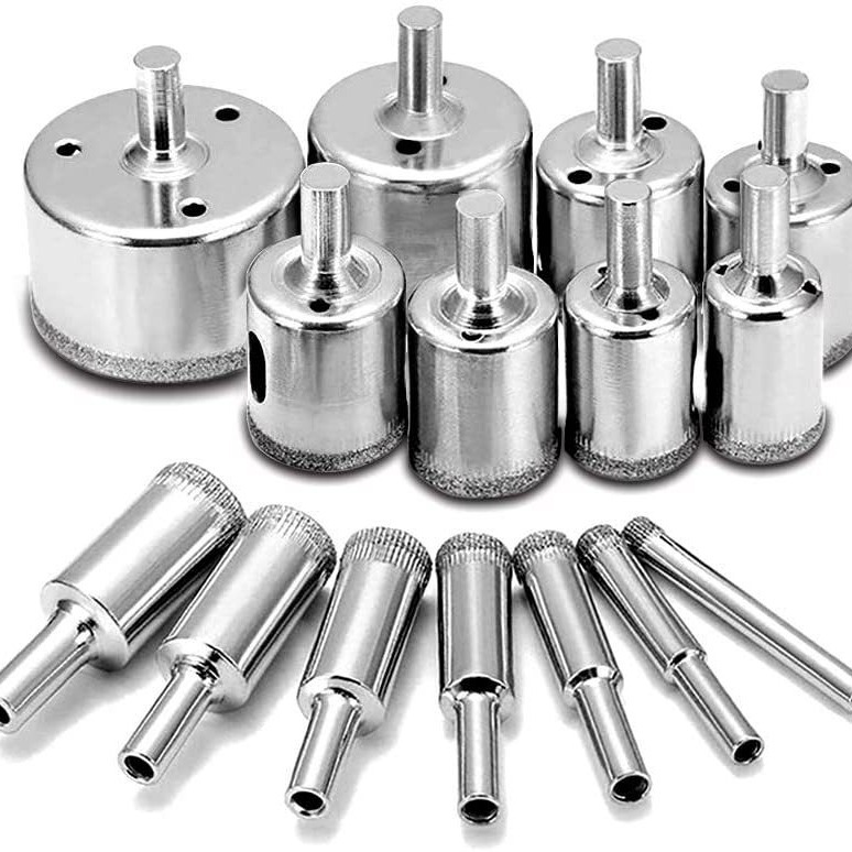 Glass drill bit set, corrector, diamond sand hole opener, marble tile drill bit, glass hole opener set