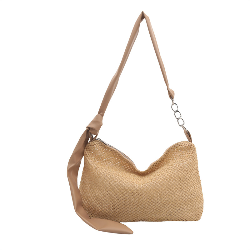A new 2024 trendy casual straw woven forest-themed beach ins tote bag with a large capacity undefined