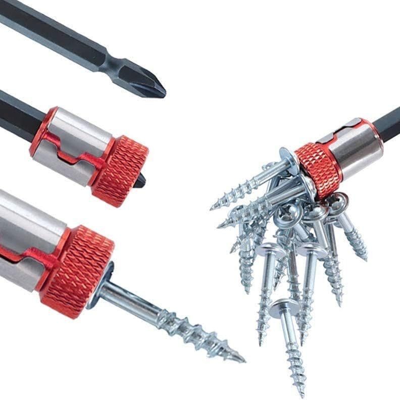 Universal 1/4 batch head magnetic ring, nozzle, magnetic ring, color metal screwdriver head, positioning and magnetizing device, magnetic ring steel sleeve Specification image