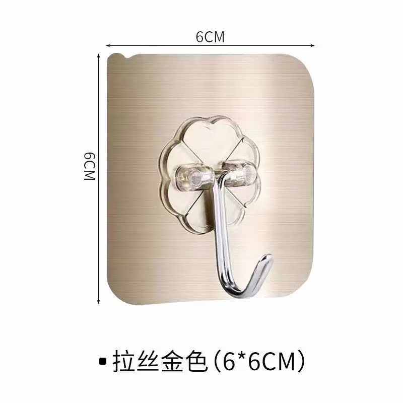 Sticky hook, no need for drilling, strong acrylic self-adhesive, kitchen door, bathroom wall, transparent and seamless, large hook undefined