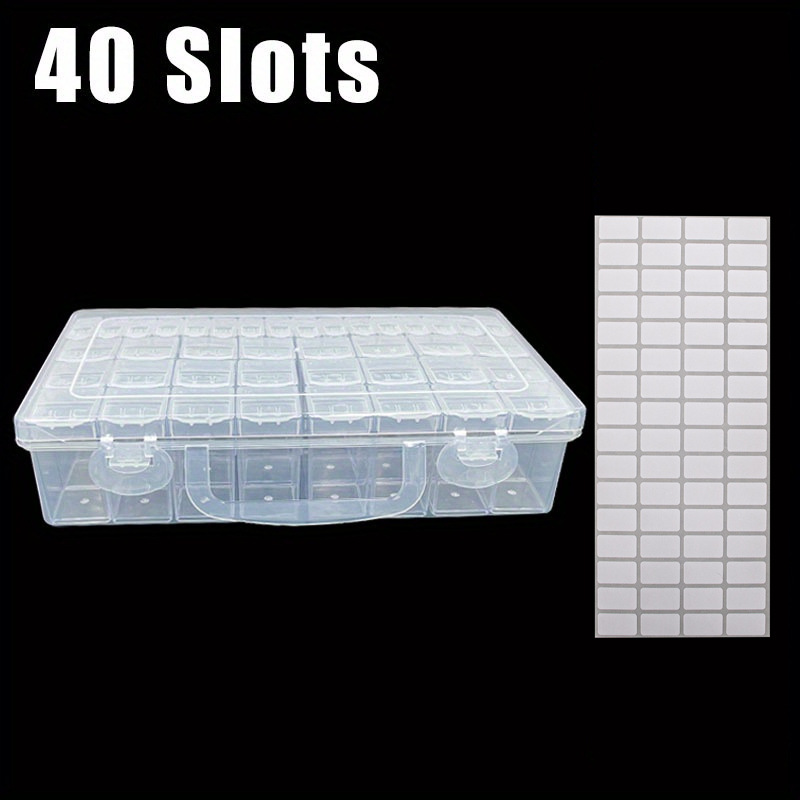 64-compartment special tool dust-proof storage box, rice bead storage box, handcrafted diamond painting tool accessories, plastic box undefined