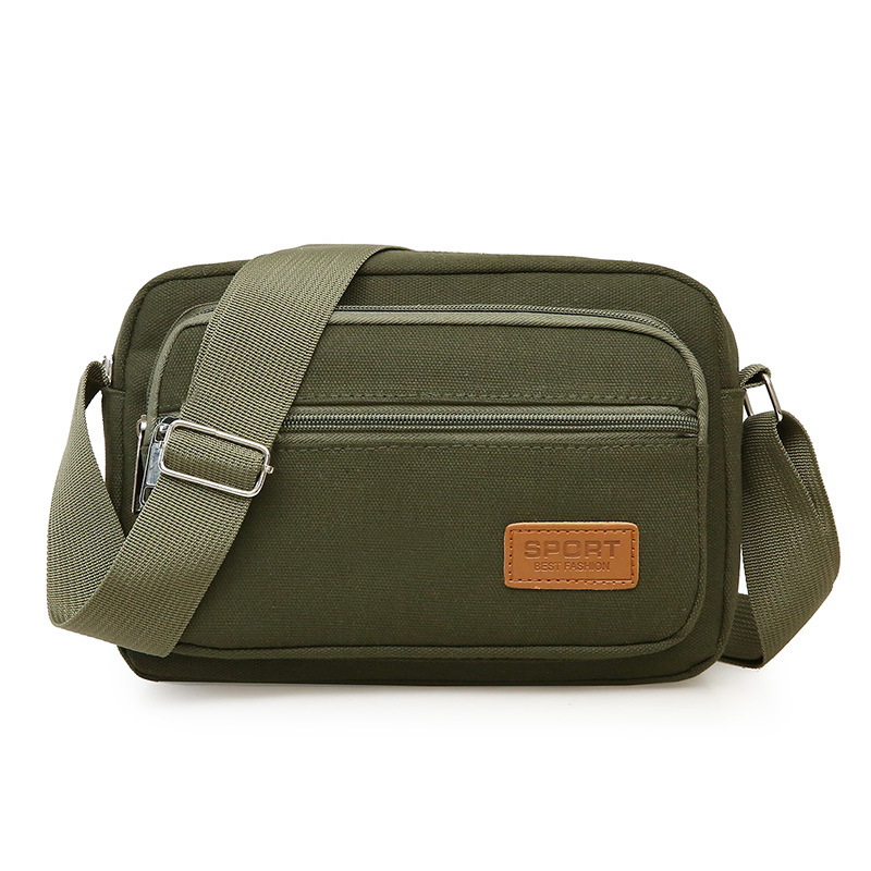 New canvas men's bag, single-shoulder crossbody bag, men's casual bag, large-capacity commuting backpack manufacturer wholesale undefined