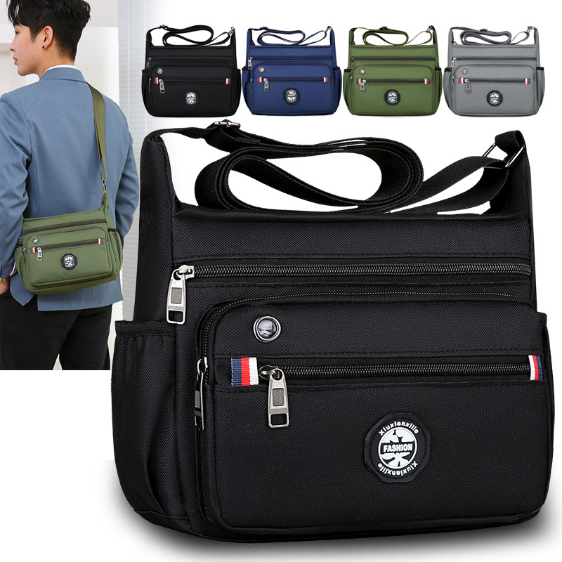 Men's single-shoulder bag, men's crossbody bag, Oxford cloth small backpack, small crossbody bag, business wallet, business crossbody bag Specification image