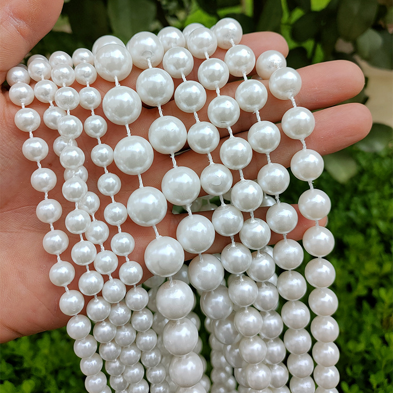 婚庆珍珠串ABS珍珠线帘珠链条diy婚礼现场装饰珍珠帘场景布置材料 undefined