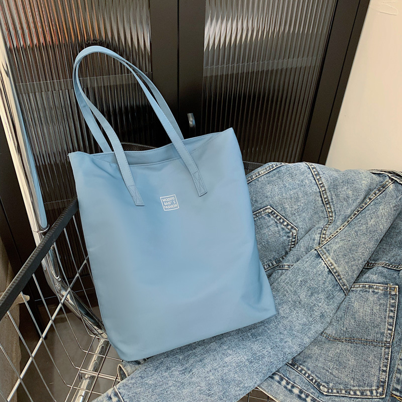 Large-capacity women's single-shoulder bag, 2022 new fashionable and simple handbag, Oxford fabric tote bag for commuting to school undefined