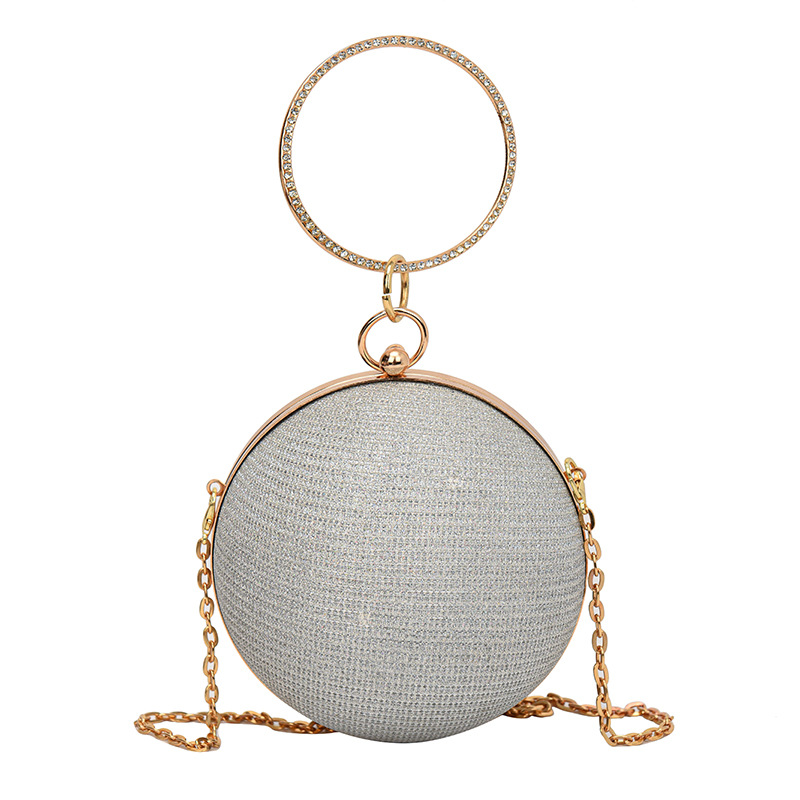 Spherical small round bag 2023 new style shiny diamond coin purse, fashionable circular dinner bag, personalized single-shoulder crossbody bag undefined