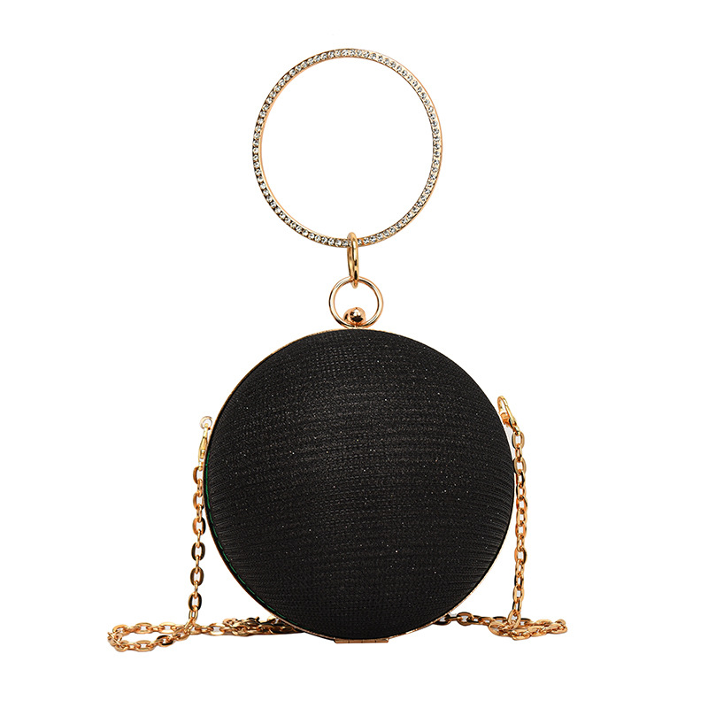Spherical small round bag 2023 new style shiny diamond coin purse, fashionable circular dinner bag, personalized single-shoulder crossbody bag undefined