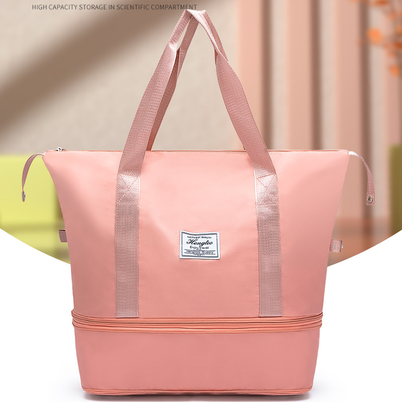 Large-capacity portable short-distance travel sports bag, yoga swimming dry and wet separated double-layer expansion fitness bag details Picture