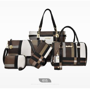 Women's bag 2023 New style trendy European and American fashion letter hand-held bag shoulder crossbody bag six-piece set wholesale from the manufacturer undefined