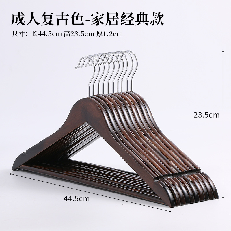 Rotating solid wood clothes hanger, home clothes hanging rack, anti-slip and traceless storage, special clothes drying rack for clothing stores and hotels undefined
